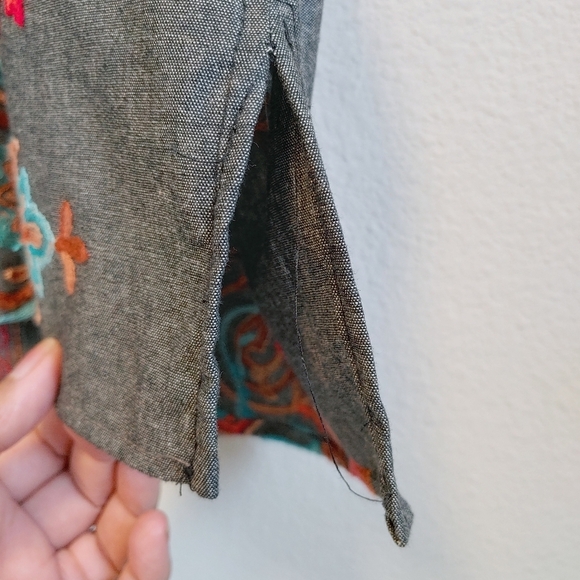 Umgee Women's Embroidered Short Sleeve Top Plus Size 2XL Boho Lagenlook - Picture 3 of 7